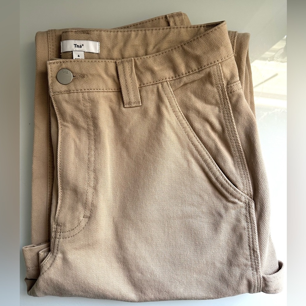 Aritzia TNA Beige Cargo Pants